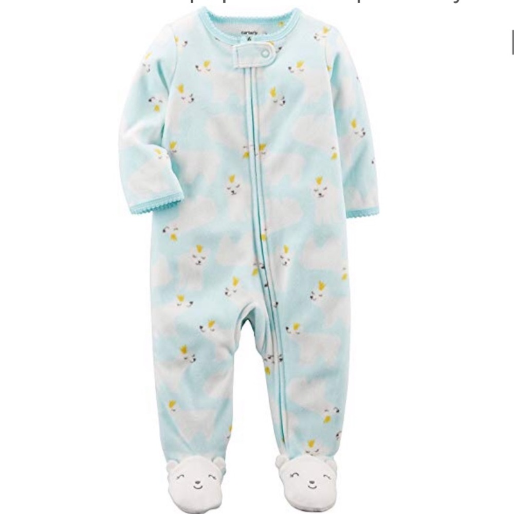 Carters baby polar bear zip up fleece